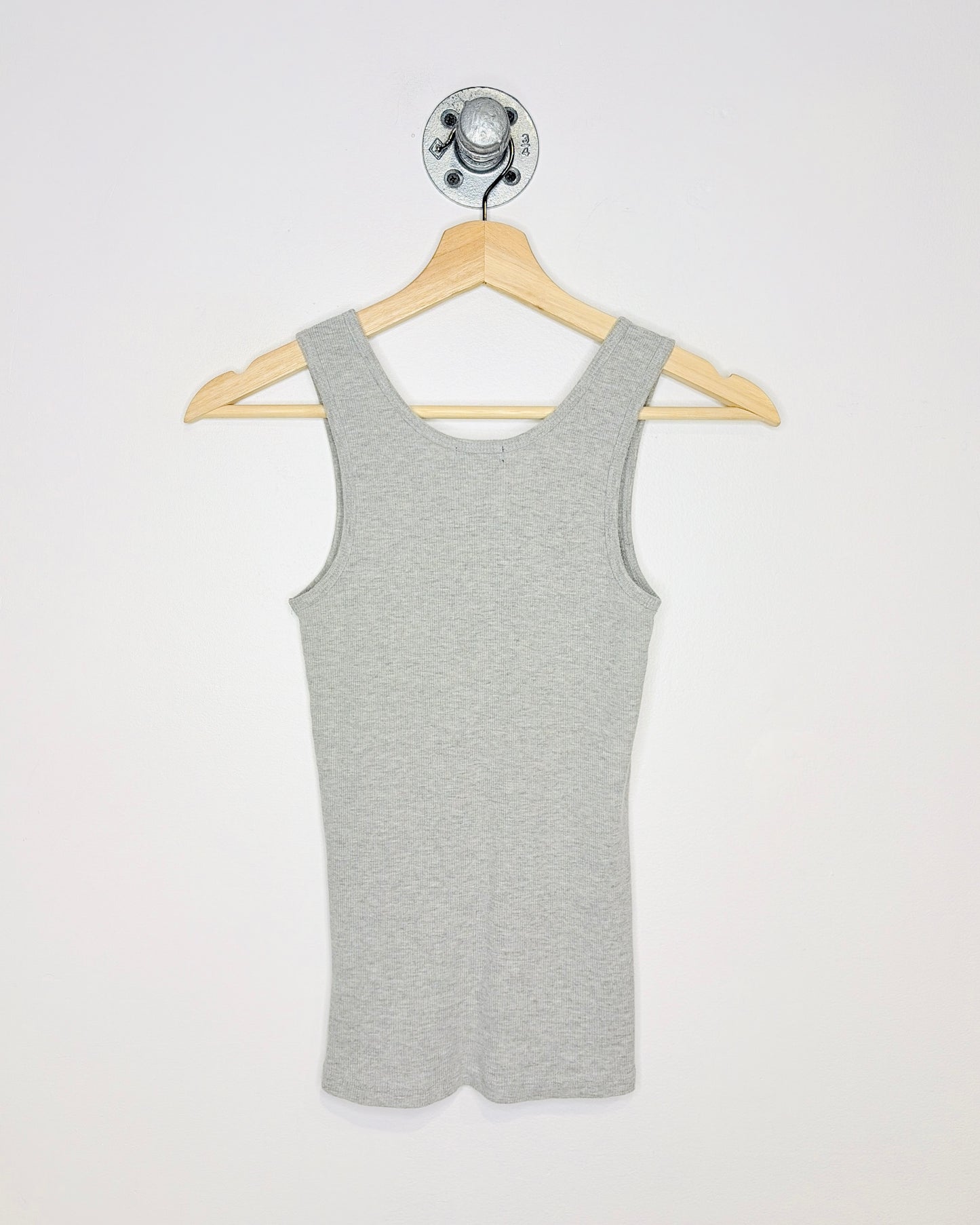Y2K Women’s Fang Grey Ribbed Tank Top