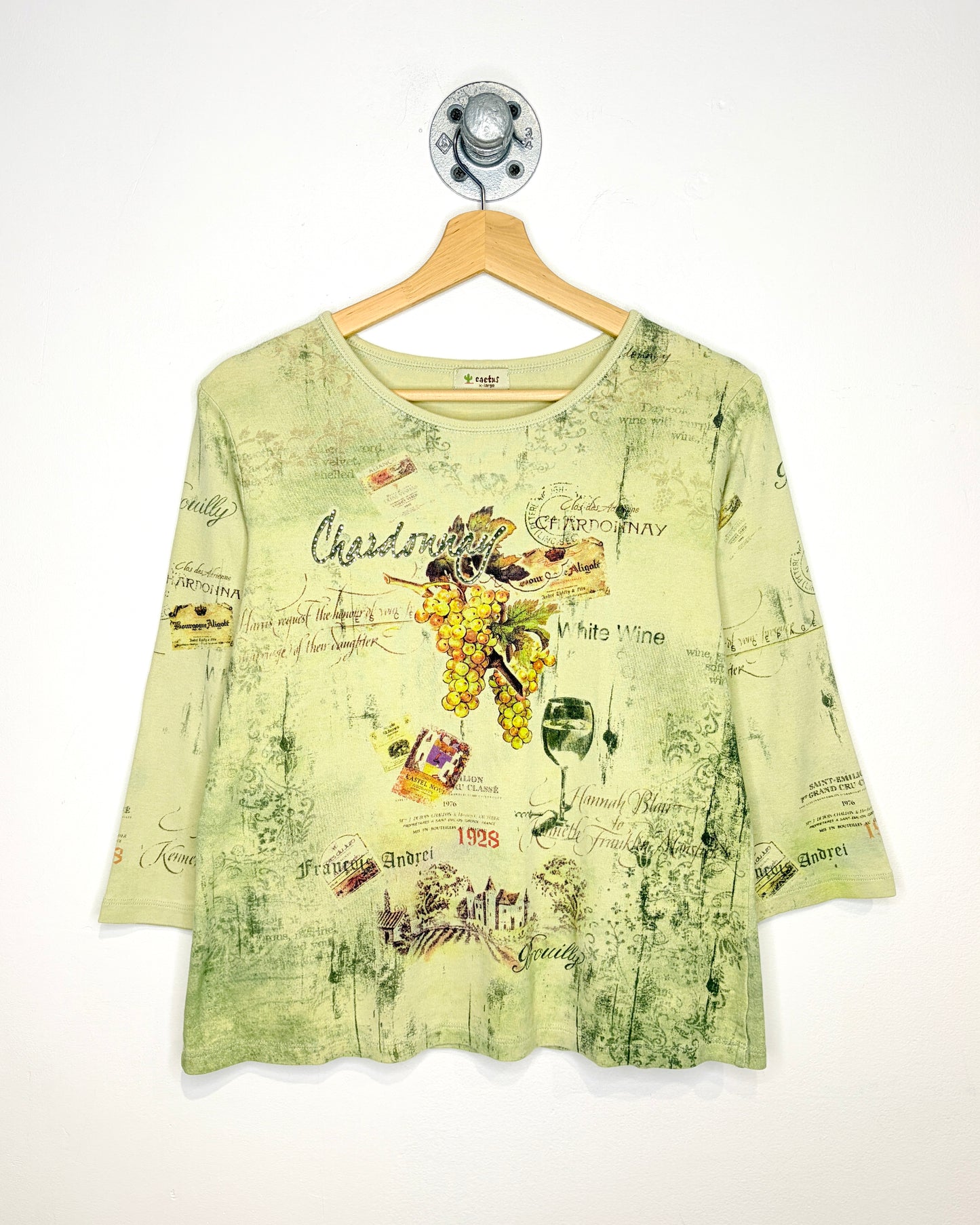 Vintage Y2K Women’s Chardonnay AOP Earth Tone Longsleeve Shirt