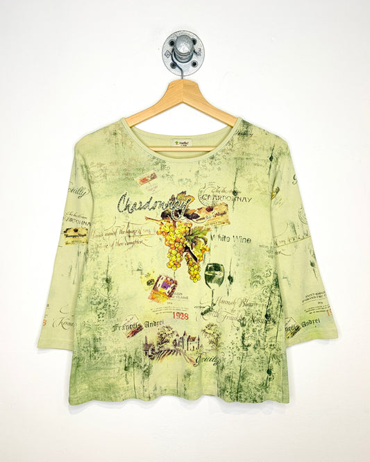 Vintage Y2K Women’s Chardonnay AOP Earth Tone Longsleeve Shirt