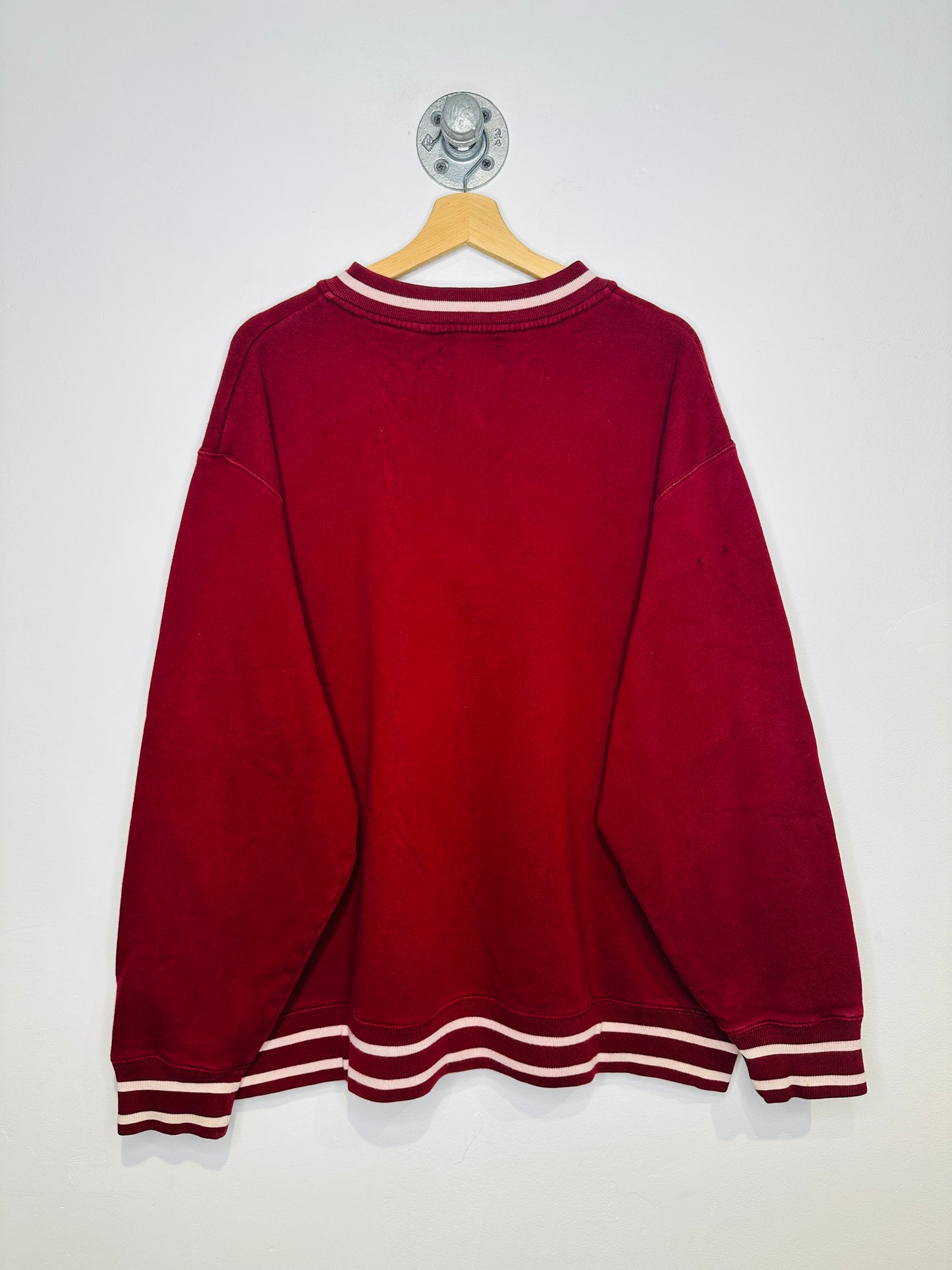 Vintage Early 2000s Polo Jeans Co. Red And White Quarter Zip Sweatshirt