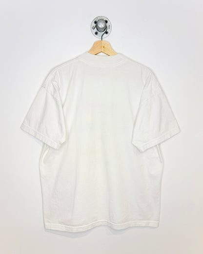 Vintage 90s “The Happy Fisherman” White Tee Shirt