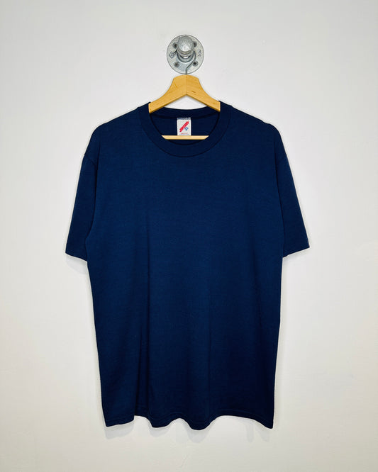 Vintage 1990s Jerzees Basic Navy Tee Shirt