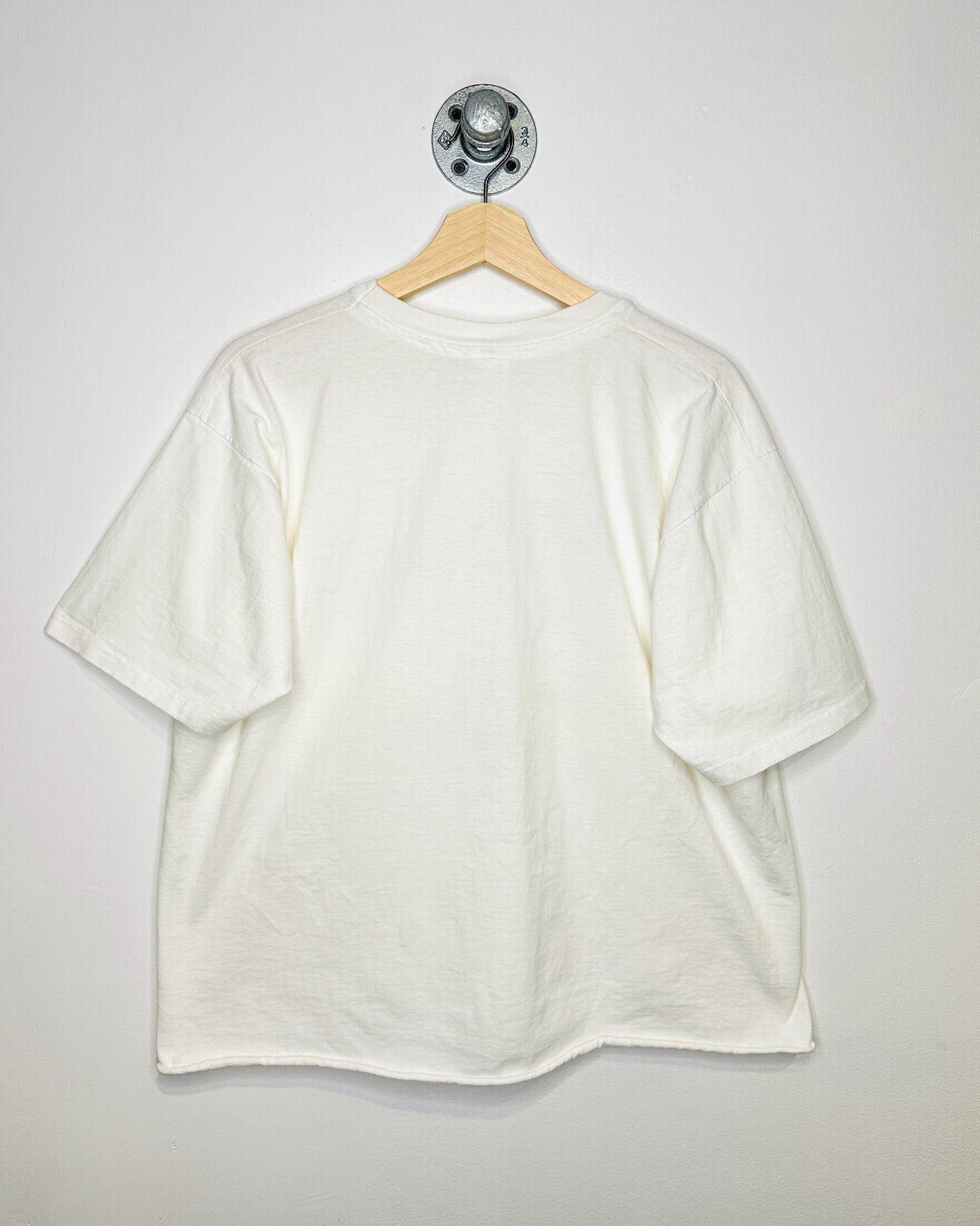 Vintage 90s “I’d Rather Be Fishin” White Cropped Tee Shirt