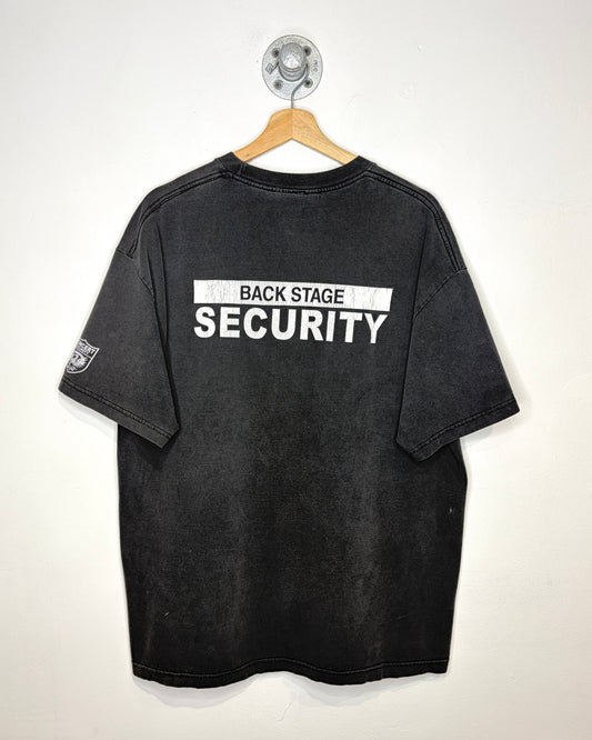 Vintage Concert Security Faded Black Tee Shirt