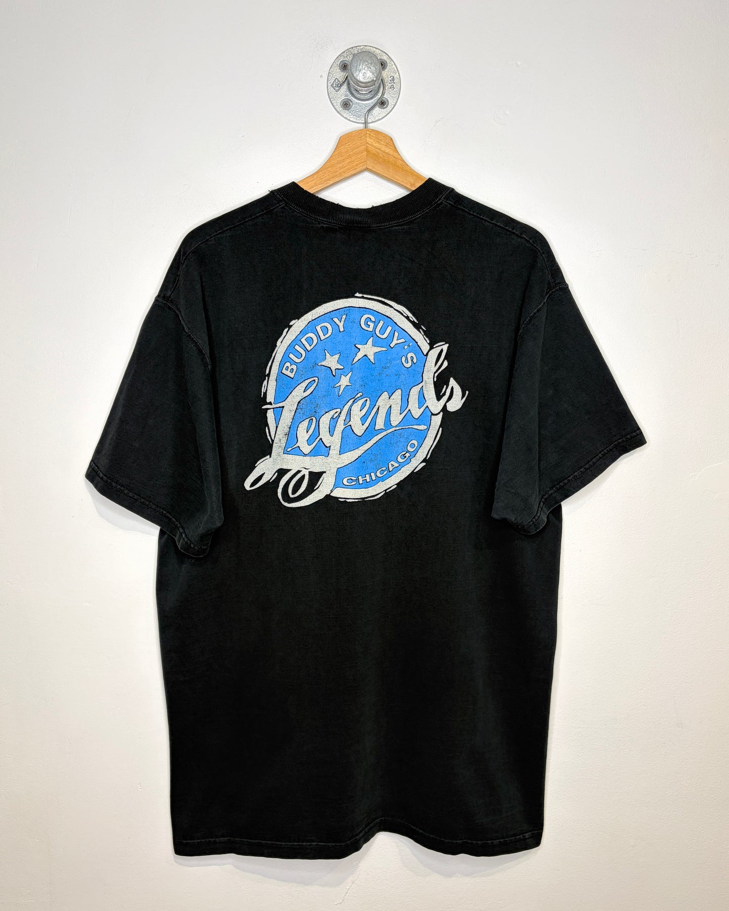 Vintage 90s Buddy Guy’s Legends Faded Black Tee Shirt