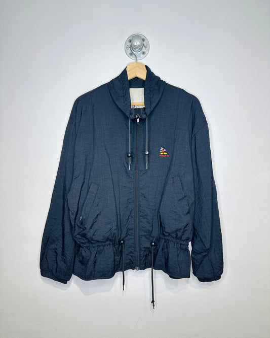 Vintage 1990s Mickey & Co. Nylon Made In Canada Black Zip Up Jacket