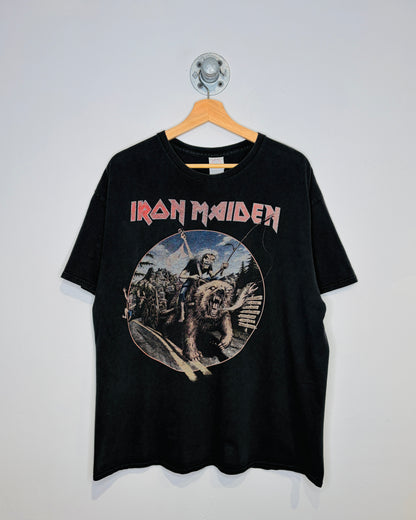 Iron Maiden Canadian Tour Faded Black Tee Shirt