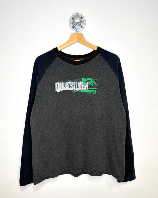 Vintage 2000s Quicksilver TwoTone Grey Longsleeve Shirt