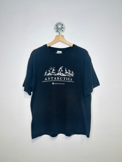Vintage 1990s Antarctica Penguin Black Tee Shirt