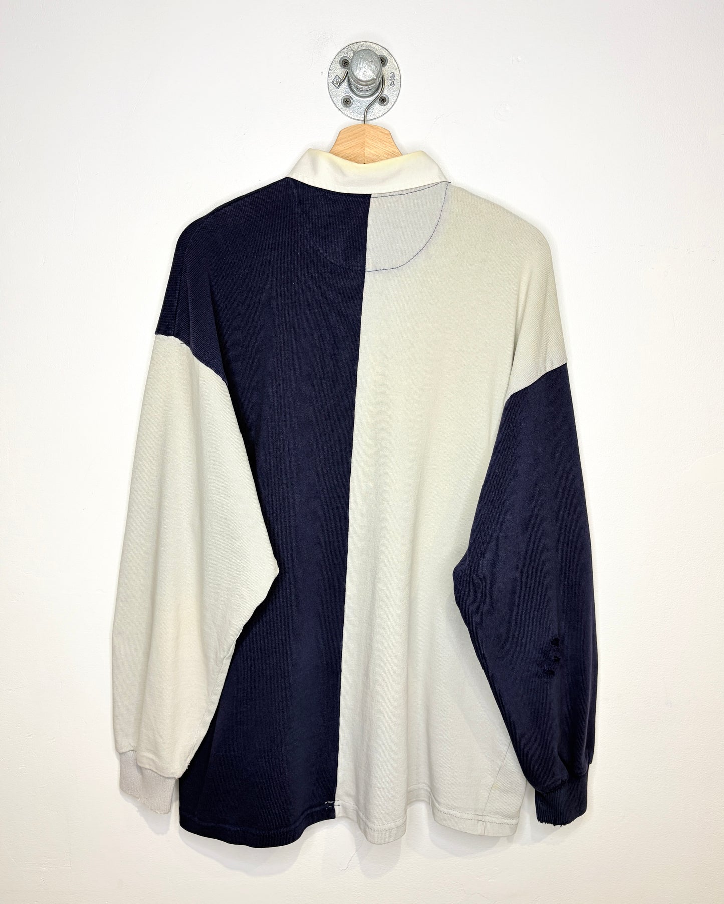Vintage 90s MBCHS Vikings Navy Rugby Longsleeve Shirt
