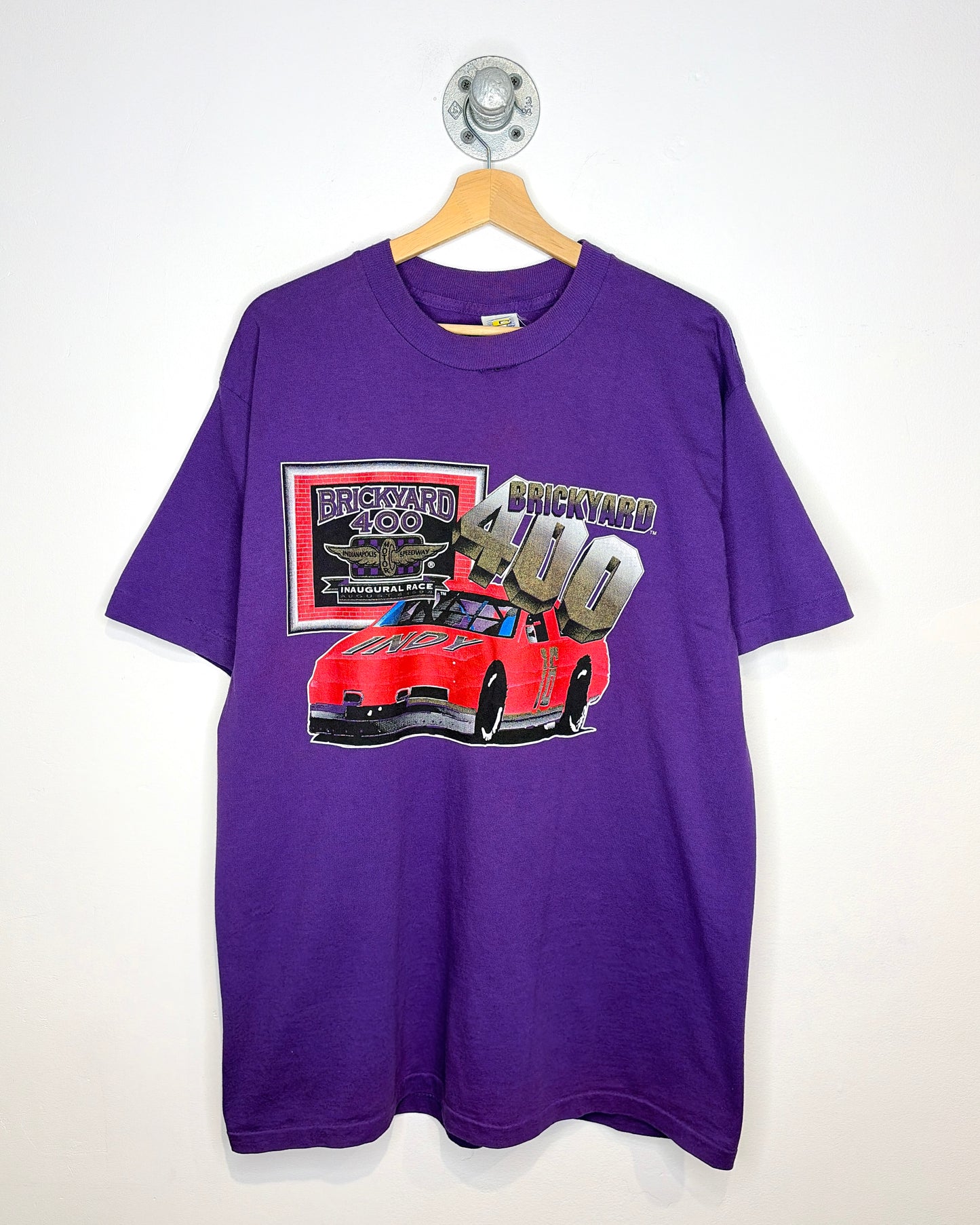 Vintage 1994 Brickyard 400 Purple Racing Tee Shirt