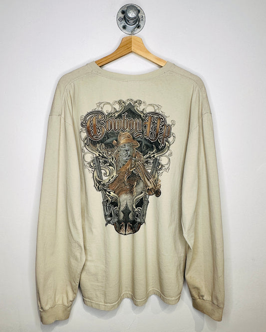 Y2K Cowboy Up Earth Tone Longsleeve Shirt