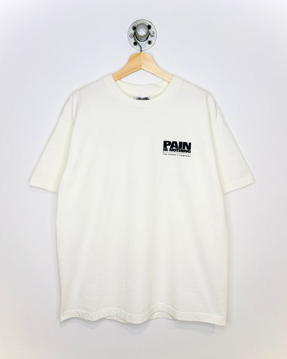 Vintage 90s Pain Is Nothing Heavyweight White Tee Shirt