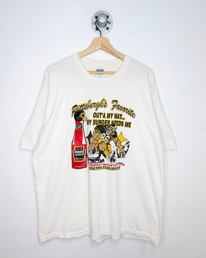 Vintage 2000s Pittsburgh’s Hines Catch-Up White Tee Shirt