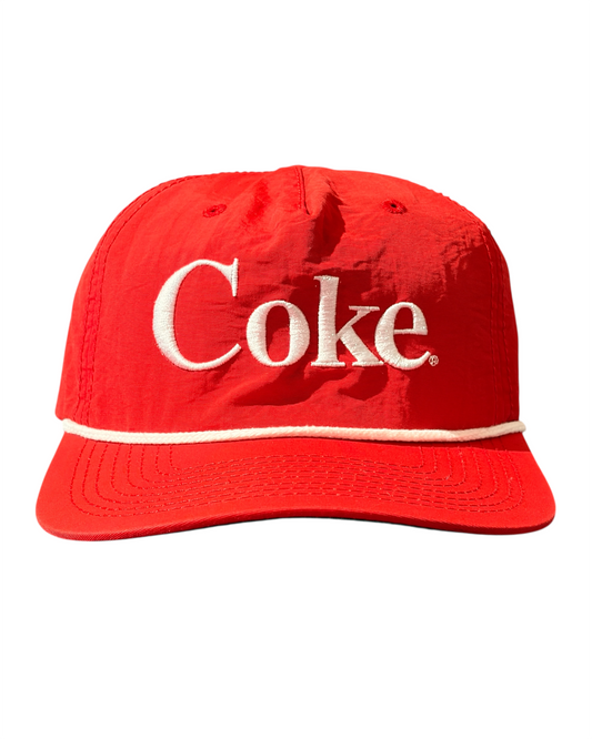Vintage 90s Coca-Cola Nylon Rope SnapBack