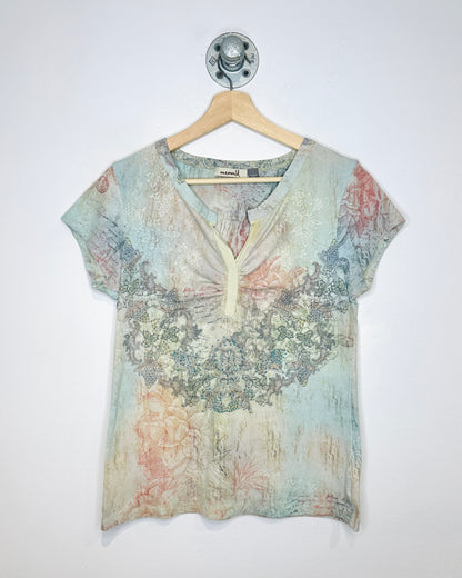 Vintage Y2K Women’s Oneworld All Over Print Top