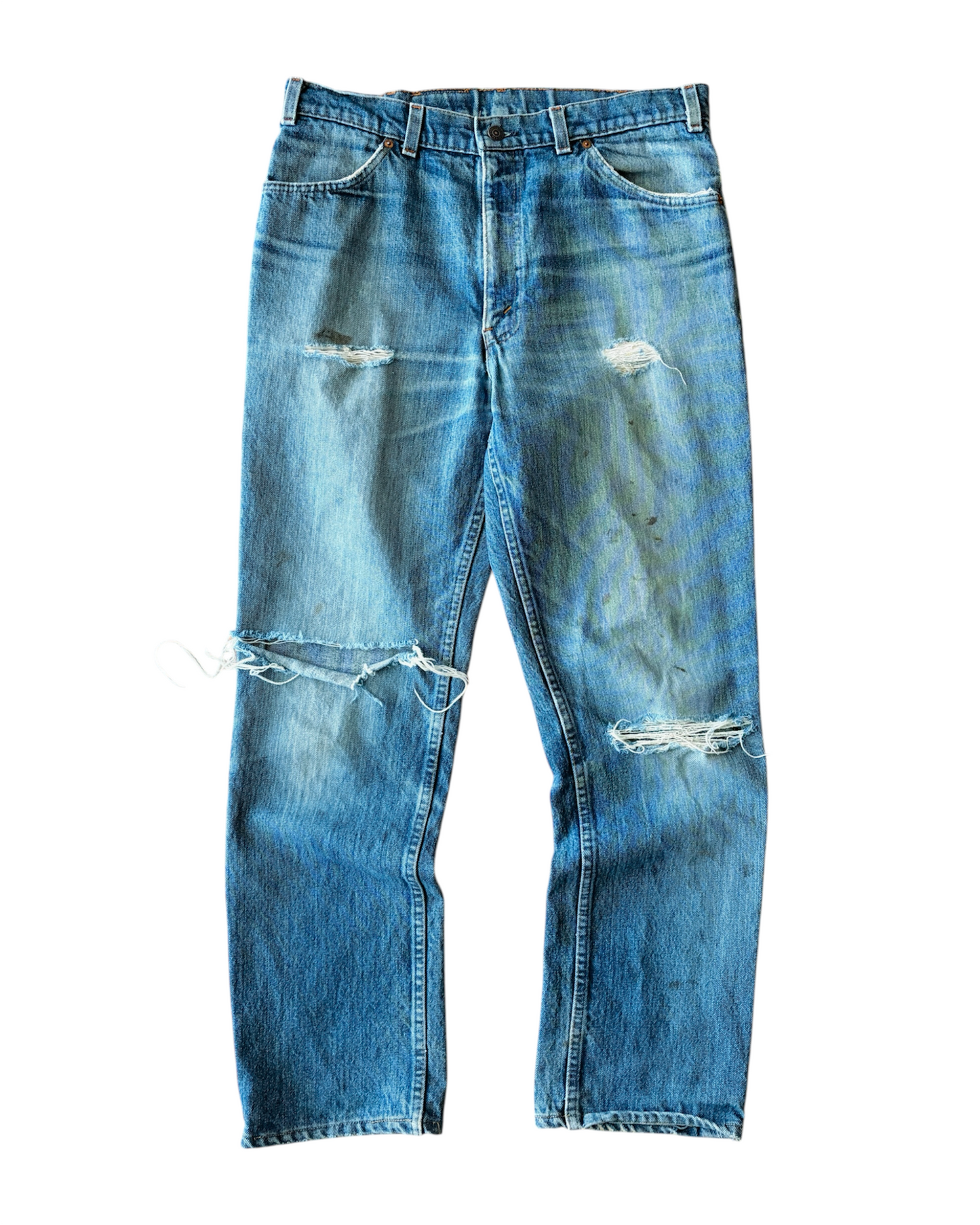 Vintage 90s Levi’s Orange Tab Distressed & Faded Blue Jeans