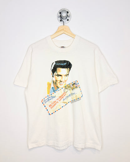 Vintage 1992 Elvis Presley Hard Headed Woman White Tee Shirt
