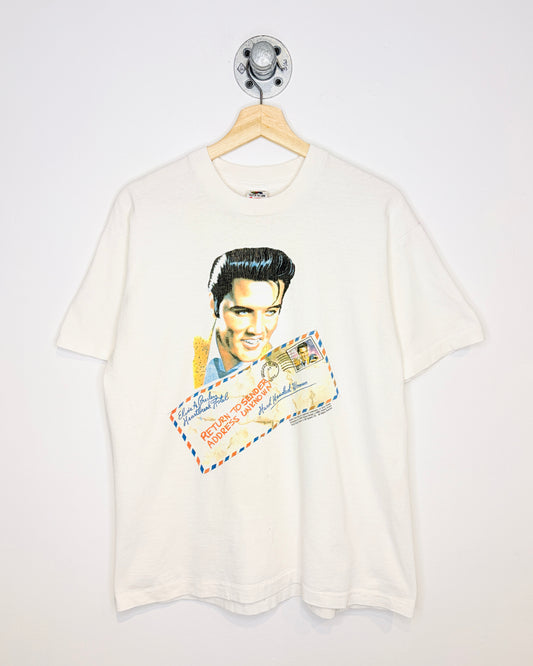 Vintage 1992 Elvis Presley Hard Headed Woman White Tee Shirt