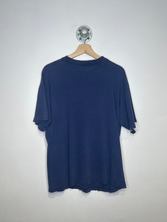 Vintage 1990s Coca-Cola Polar Bear Navy Distressed Tee Shirt