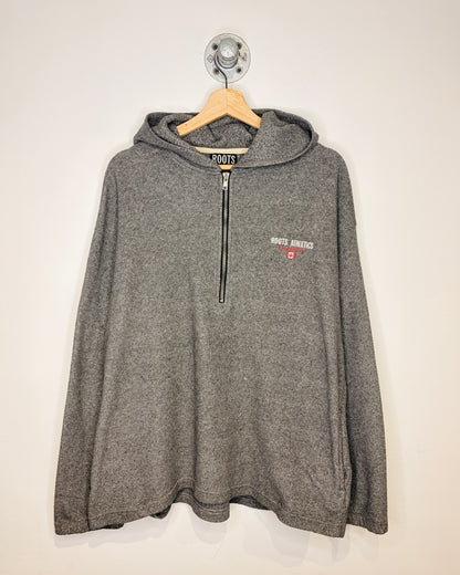 Vintage Roots Canada Grey 1/4 Zip Fleece Hoodie