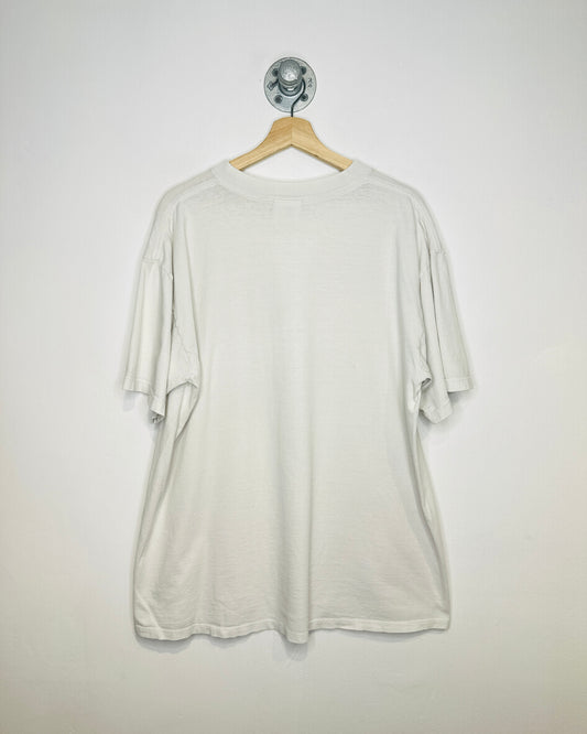 Vintage 2000s The Wilds Of Canada Moose Print Cream Tee Shirt