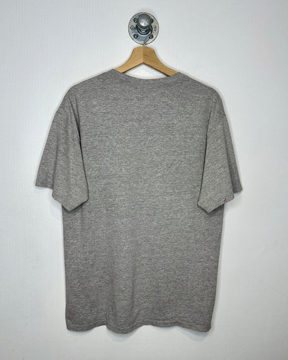Vintage Adidas Spell Out Heather Grey Tee Shirt
