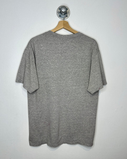 Vintage Adidas Spell Out Heather Grey Tee Shirt