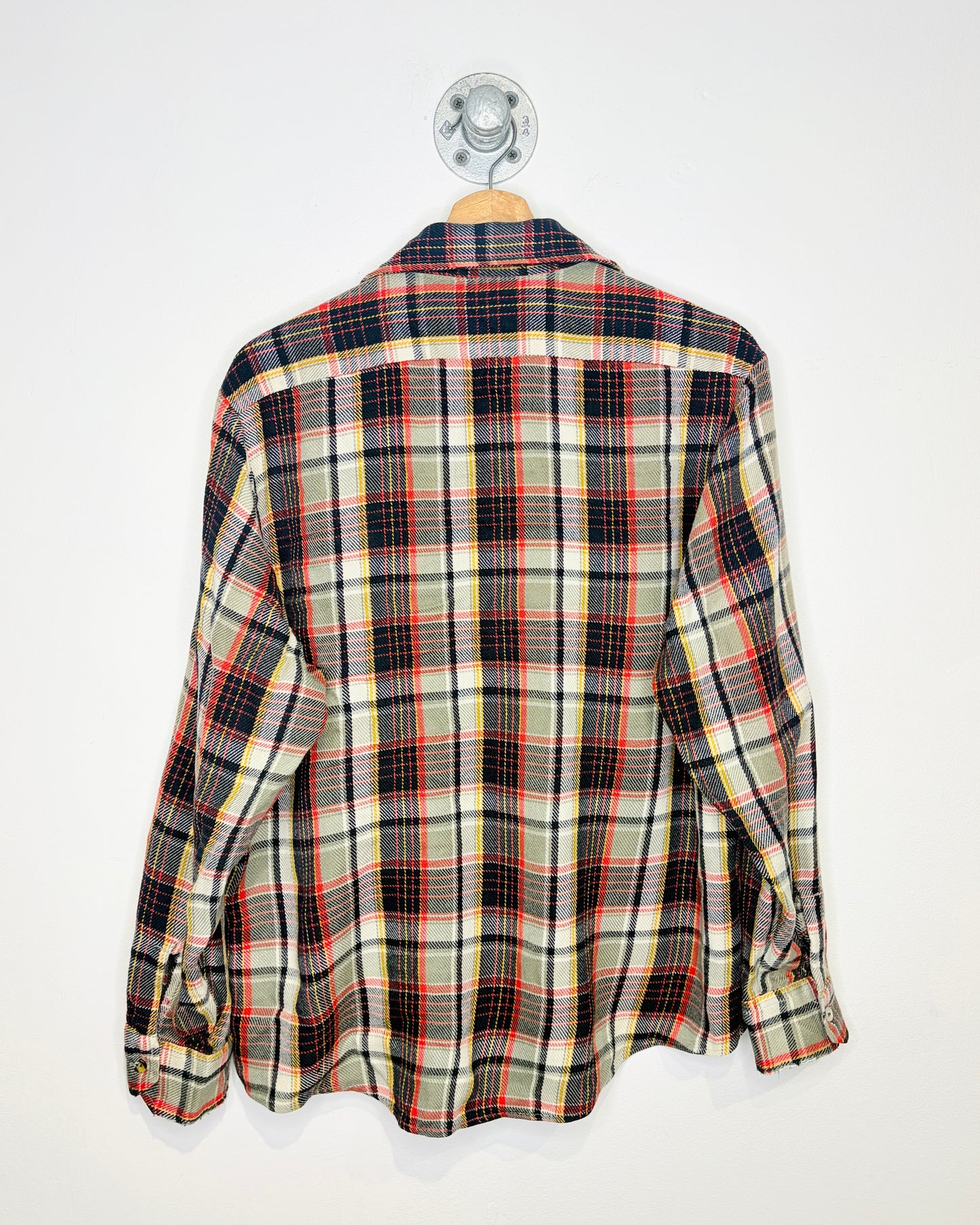 Vintage 80s/90s Sears Black & Red Plaid Flannel