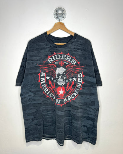 Y2K MMA Elite Riders Faded Black Tee Shirt