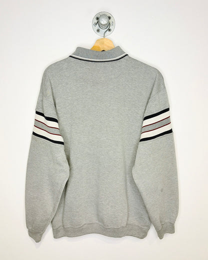 Vintage Ash Creek Striped Grey Collared Sweatshirt