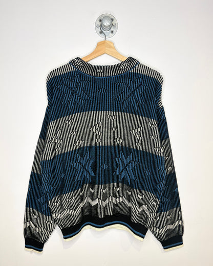 Vintage 90s Kistu 3D Abstract Knit Sweater