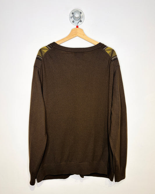 Vintage 1990s Arnold Palmer Brown Golf Cardigan