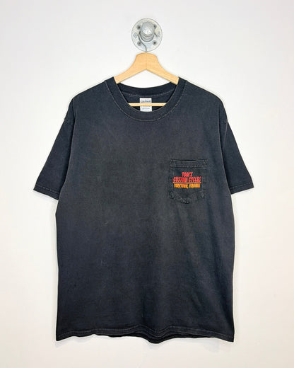 Vintage Tom’s Custom Cycles Black Pocket Tee Shirt