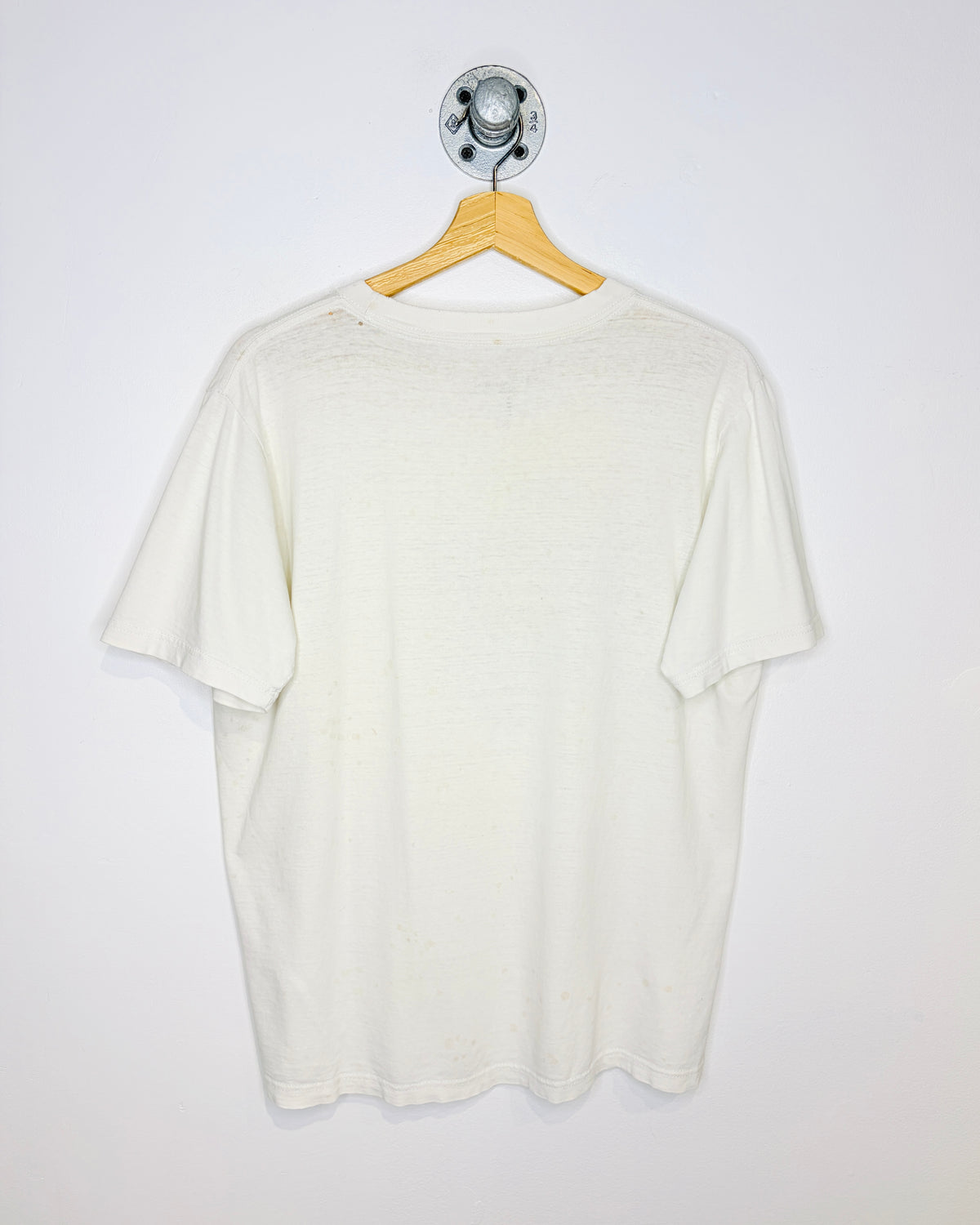 Y2K Thrashed Tribal Dragon White Tee Shirt