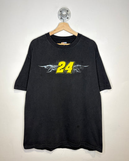 NASCAR Dale Earnhardt 24 Faded Black Racing Tee Shirt