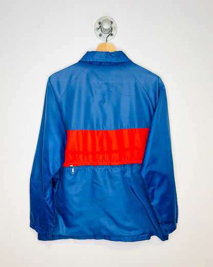 Vintage 70s TwoTone Blue & Red Zip Up Windbreaker