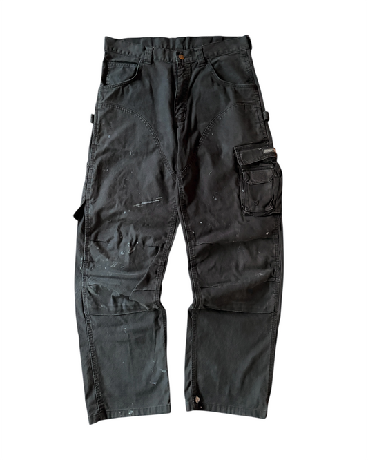 2000s Dakota Faded Black Double Knee Work Pants