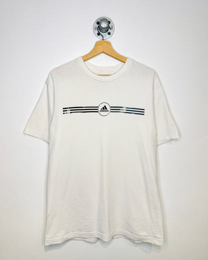 Vintage 90s Adidas Distressed White Tee Shirt