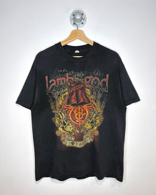 2000s Lamb Of God Grace Faded Black Band Tee Shirt