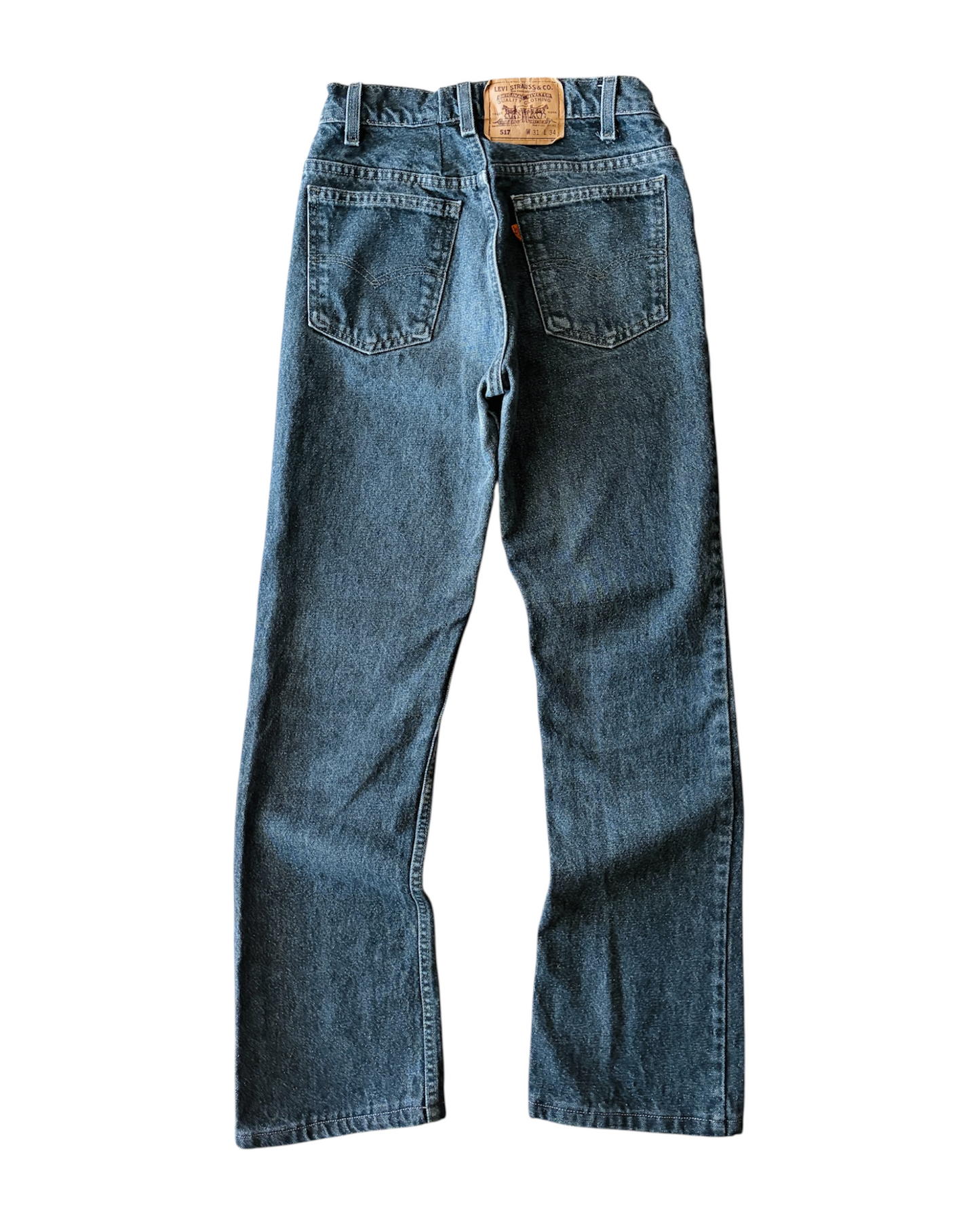 Vintage 90s Levi’s 517 Orange Tab Faded Grey Jeans