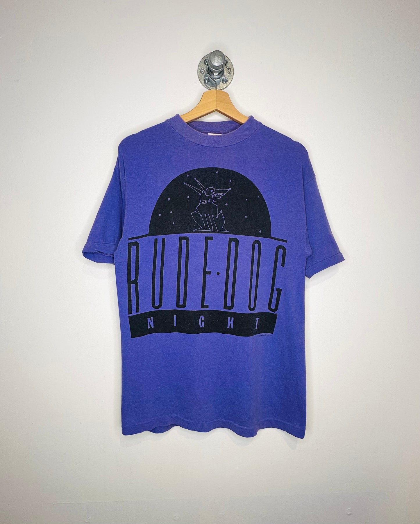 Vintage Rude Dog Night Purple Tee Shirt