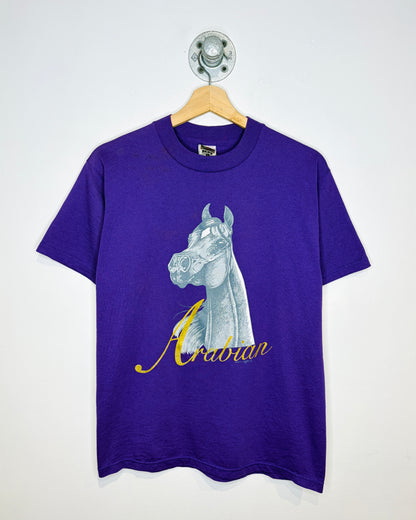 Vintage 90s Arabian Horse Purple Tee Shirt