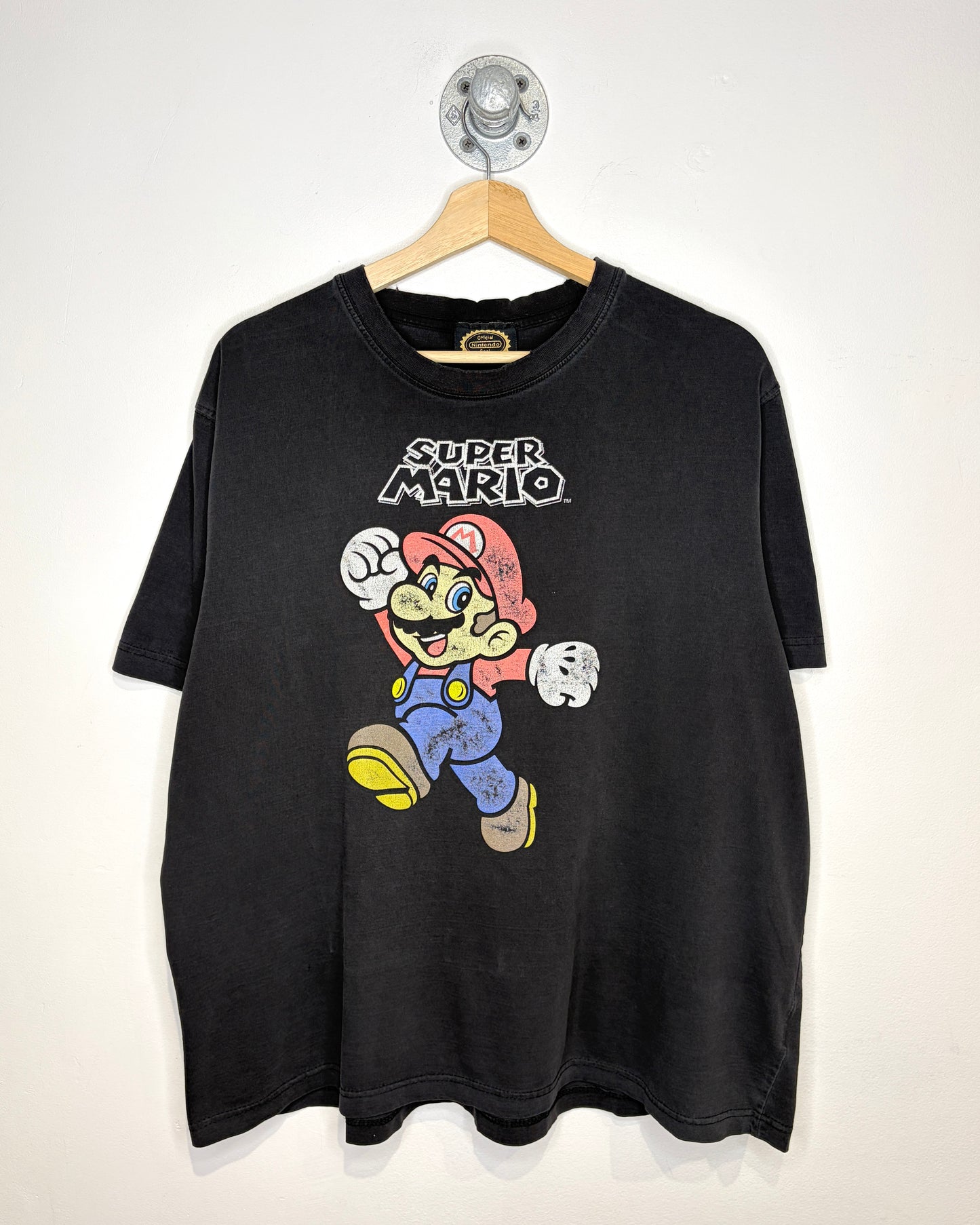 2010 Nintendo Super Mario Faded Black Promo Shirt