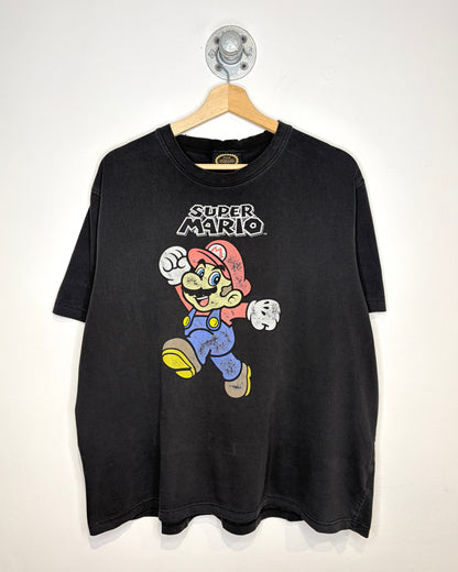 2010 Nintendo Super Mario Faded Black Promo Shirt