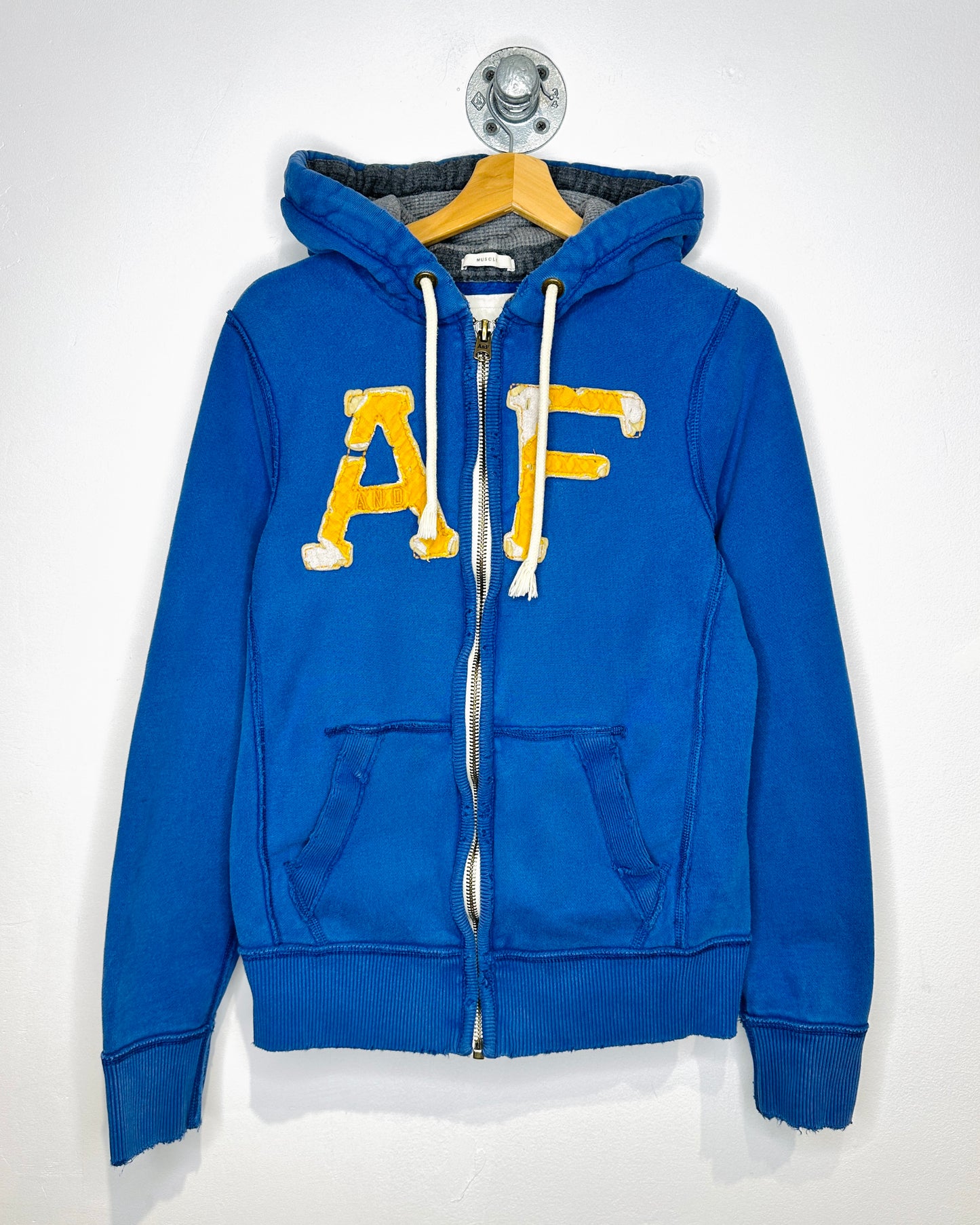 2000s Abercrombie & Fitch Blue Zip Up Hoodie