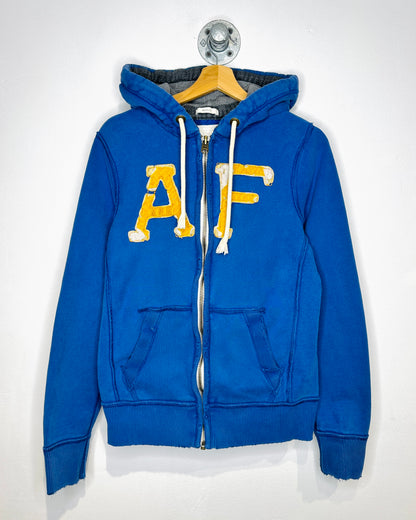 2000s Abercrombie & Fitch Blue Zip Up Hoodie