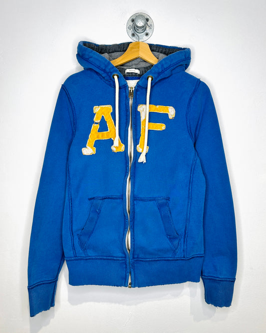 2000s Abercrombie & Fitch Blue Zip Up Hoodie