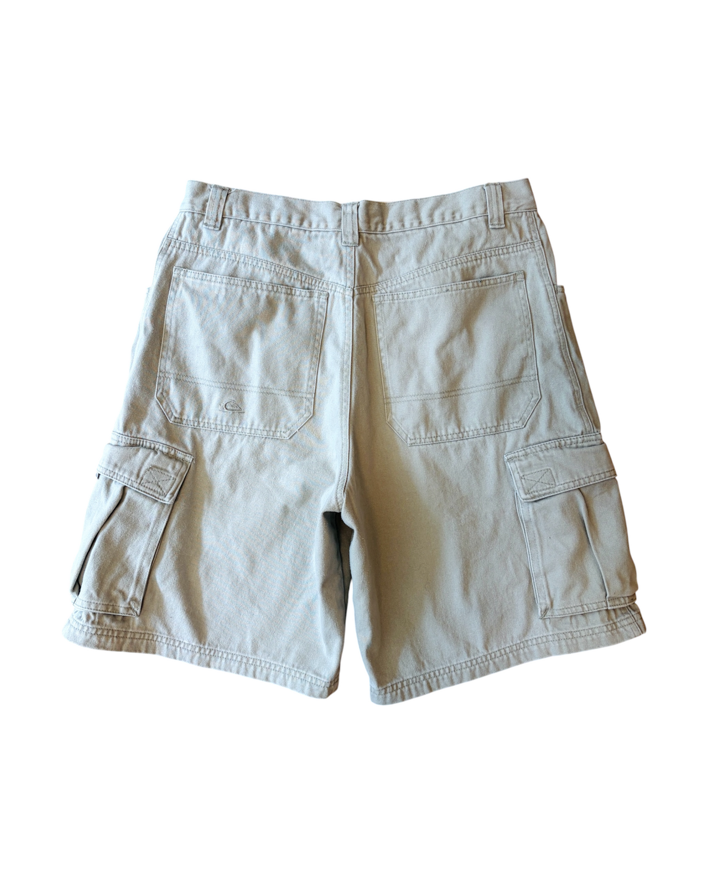 2000s Quicksilver Beige Two Pocket Cargo Shorts