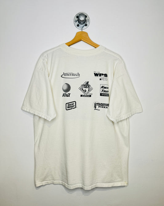 Vintage 1996 Badger State Games White Tee Shirt